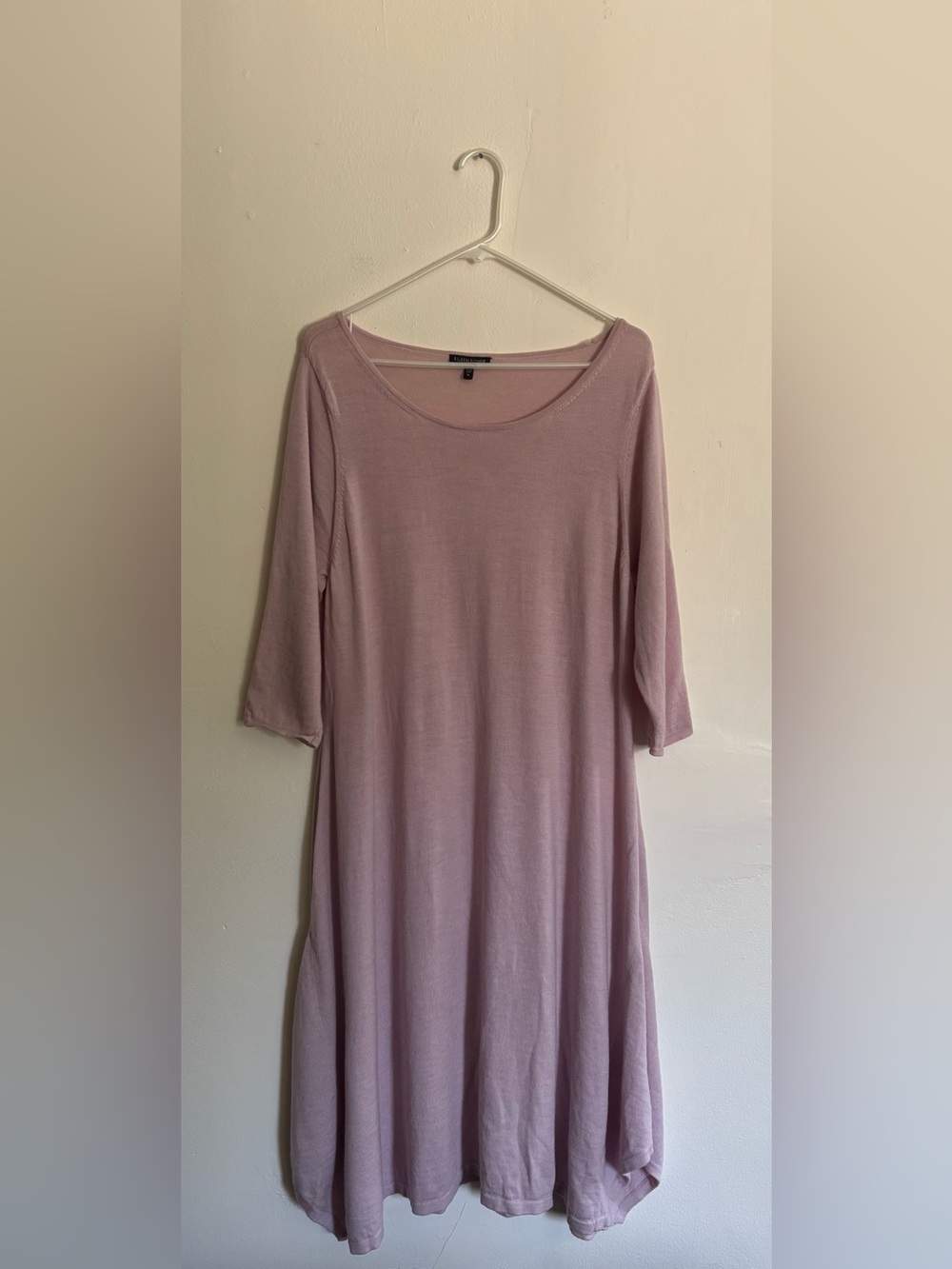 Eileen Fisher Wisteria Lightweight Merino Wool Scoopneck Tunic Dress - Picture 5 of 10